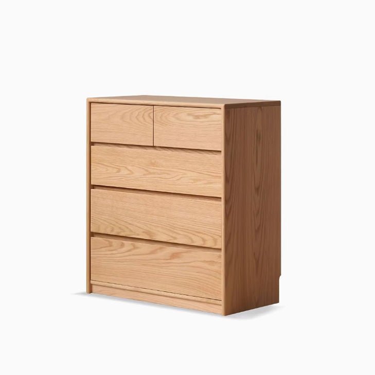 Warburg Natural Solid Oak 2 Over 3 Chest Drawers - Oak Furniture Store