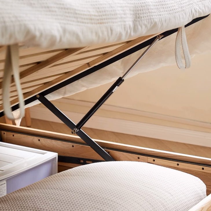 Warburg Natural Solid Oak Box Body Bed Frame - Oak Furniture Store