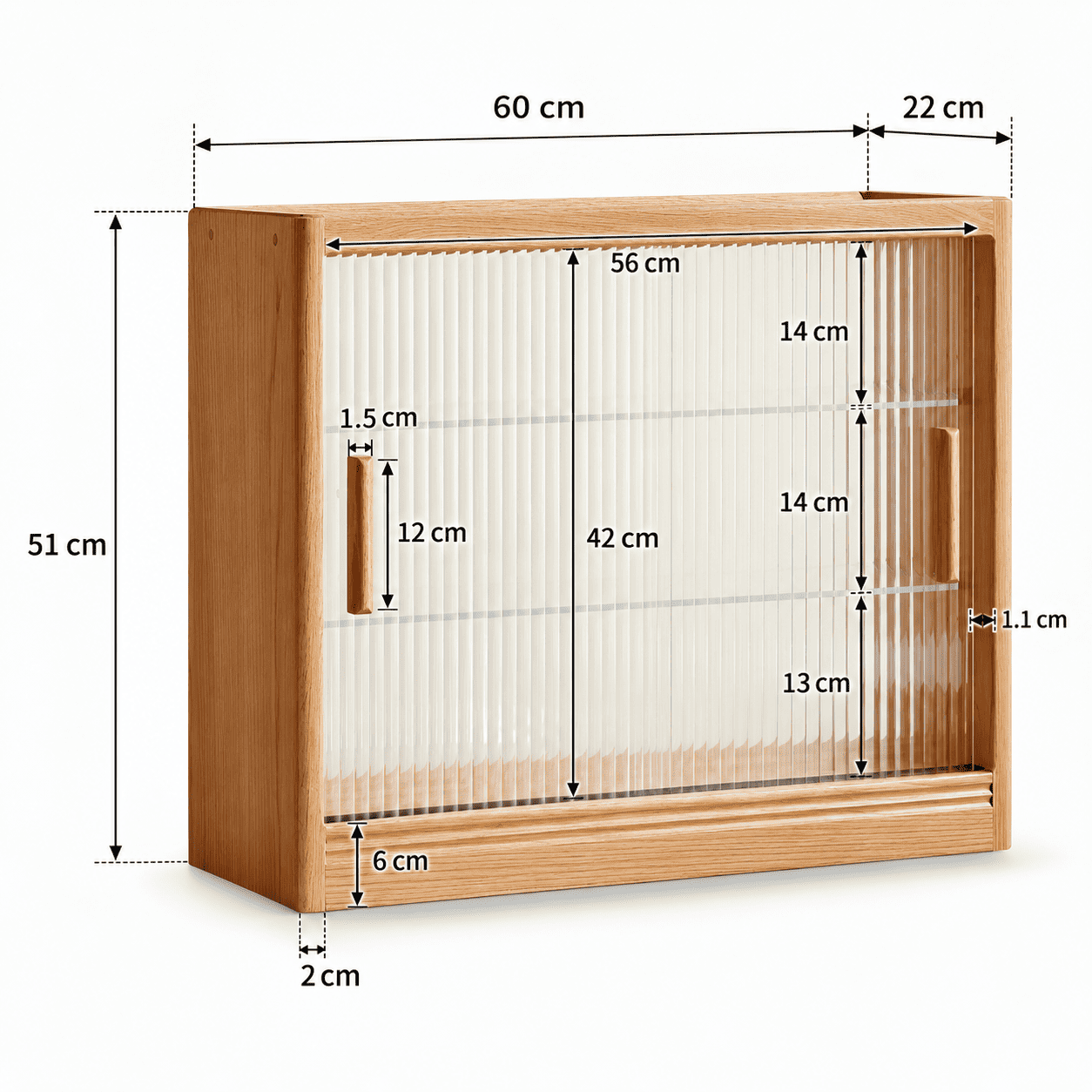 Warburg Natural Solid Oak Table Shelf