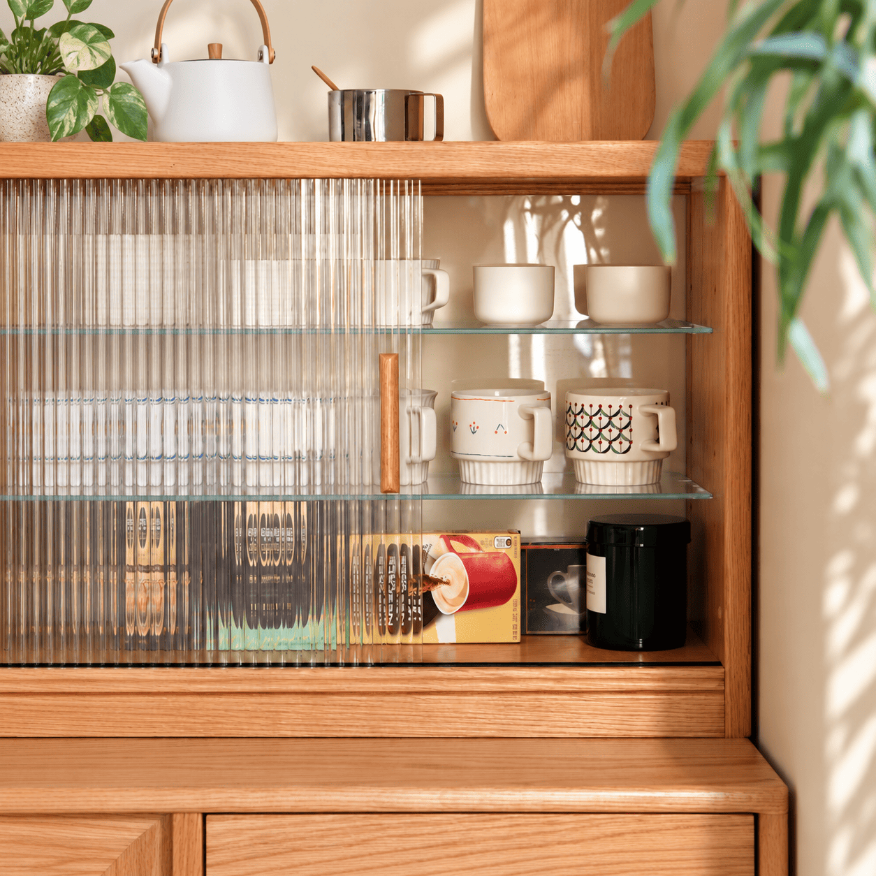 Warburg Natural Solid Oak Table Shelf