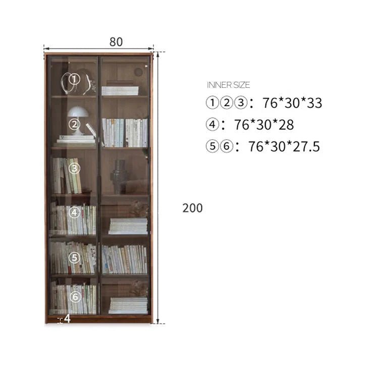Warburg Natural Solid Walnut Bookcase | Oak Furniture Store