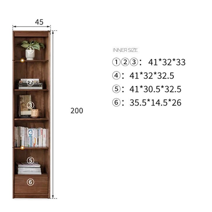 Warburg Natural Solid Walnut Bookcase | Oak Furniture Store
