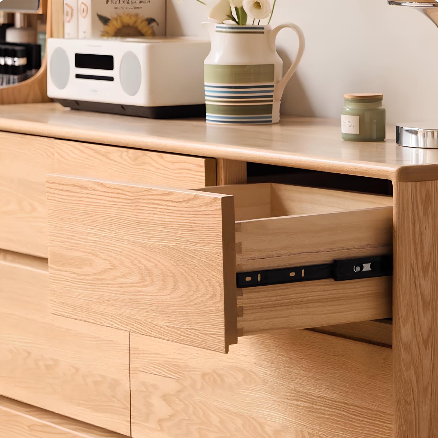 Warburg Natural Solid Oak 3 Over 4 Chest Drawers