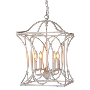 White Antique Chandelier Light RRL4048 - Oak Furniture Store