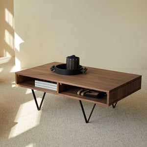 Wiltz Natural Solid Walnut Coffee Table - Oak Furniture Store