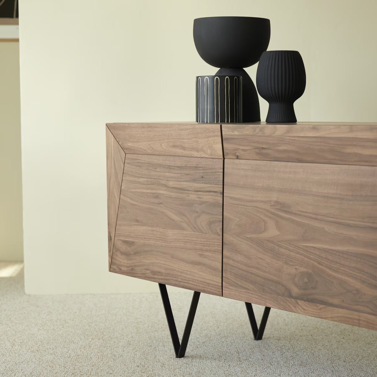 Wiltz Natural Solid Walnut Sideboard