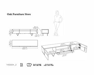 Wiltz Natural Solid Walnut TV Stand - Oak Furniture Store