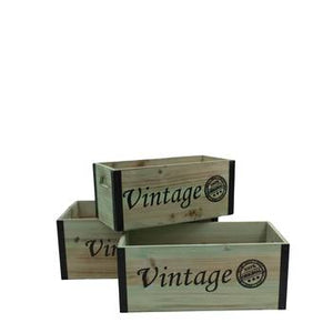 Wooden Boxes Vintage Set 3 LAFD5002 - Oak Furniture Store