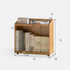 Zelt Natural Solid Oak Mobile Small Bookcase | Oak Furniture Store