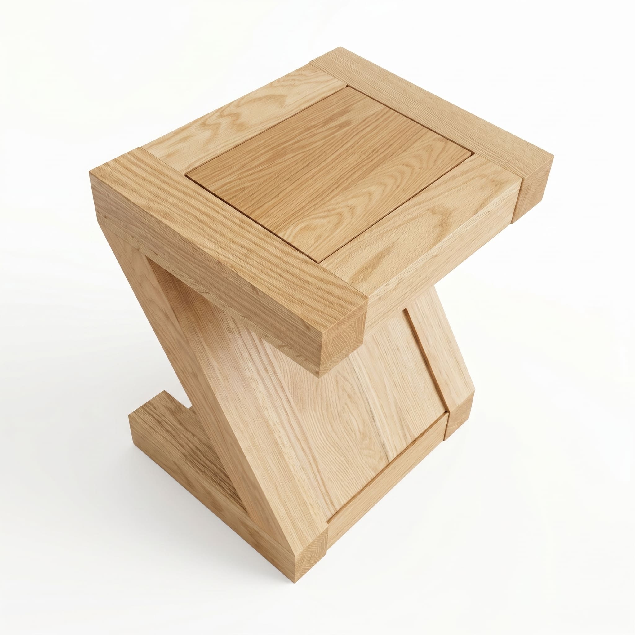 Zetland Natural Solid Oak Lamp Table styled beside a fabric sofa in a warm living room