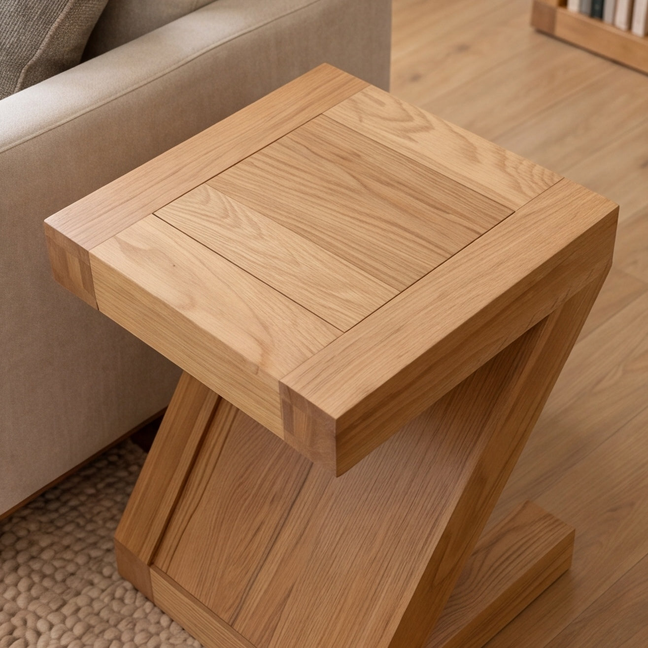 Zetland oak lamp table with warm natural finish for NZ and AU living rooms