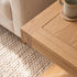 Zetland Natural Solid Oak Lamp Table with thick square top and sturdy solid wood design