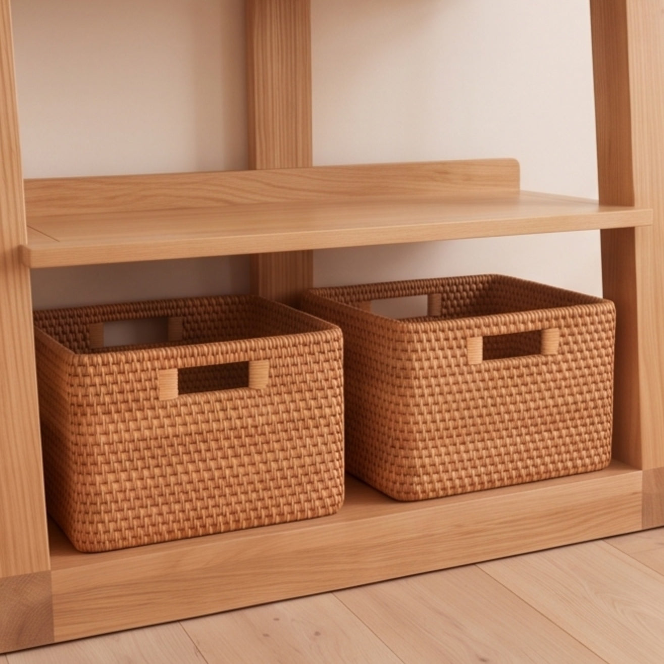 Zetland Natural Solid Oak Large Bookshelf with spacious shelves and sturdy timber frame