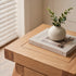 Natural solid oak side tables paired with sofa for modern lounge room styling