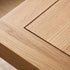 Zetland oak nesting tables with space-saving stacked design and warm natural finish