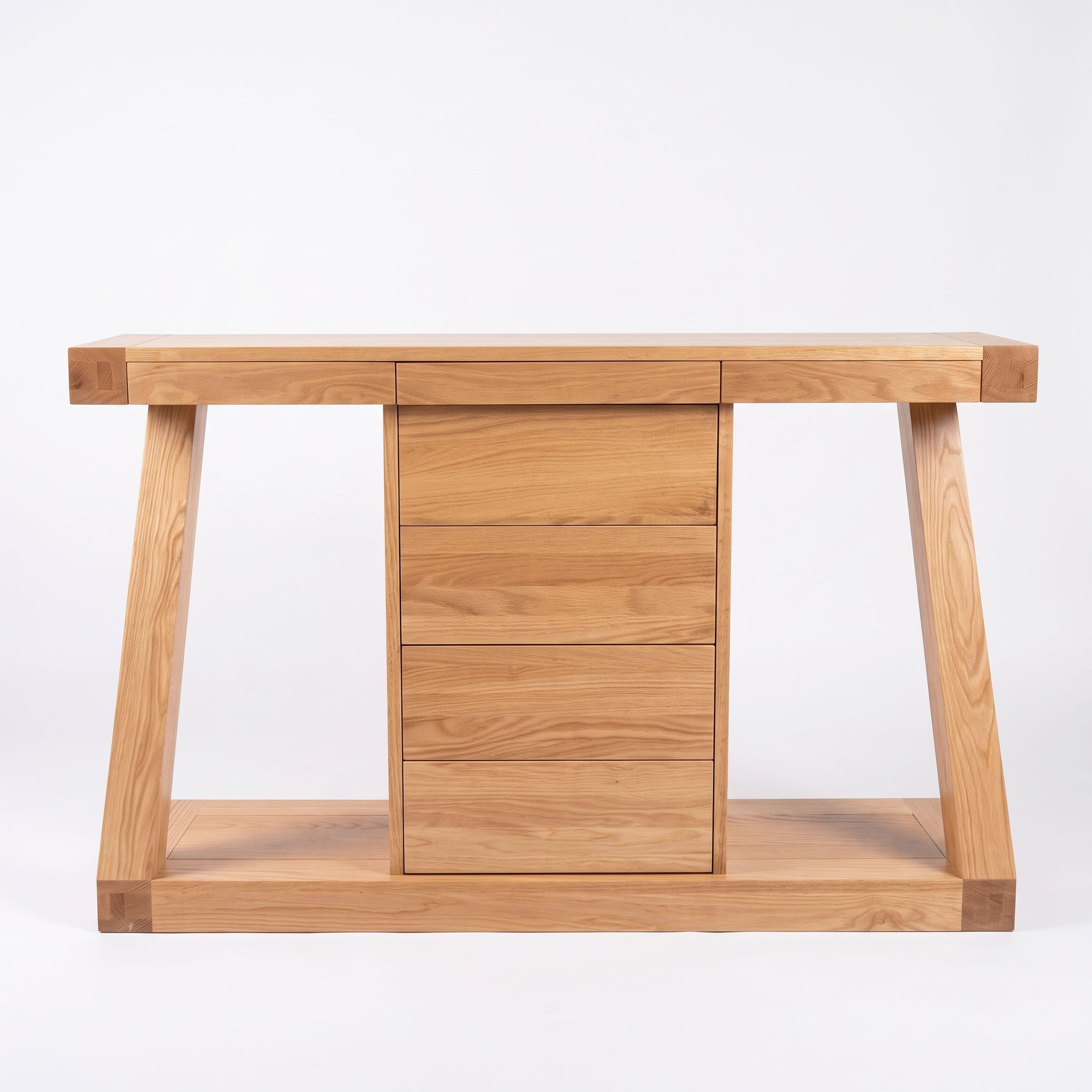 Zetland Natural Solid Oak Sideboard with warm oak grain for dining room and living room storage