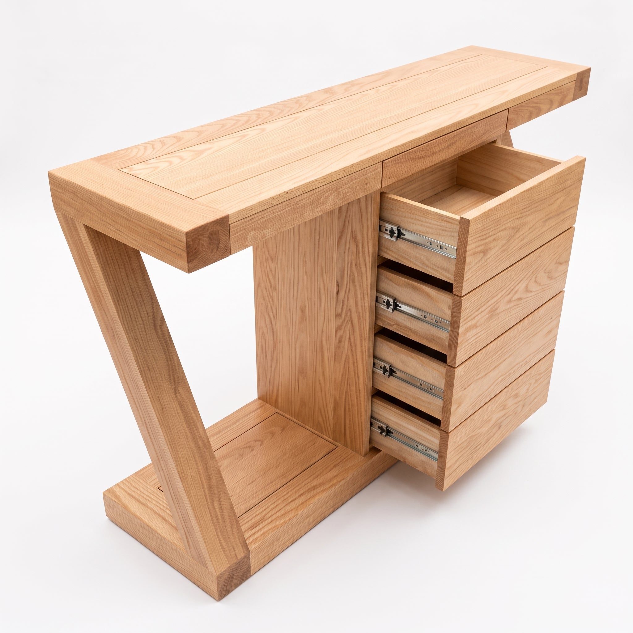 Zetland Natural Solid Oak Work Station for home office, study corner, and modern workspace styling