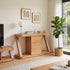Solid oak sideboard cabinet with minimalist design for stylish dining and lounge room storage