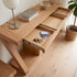 Solid oak sideboard buffet cabinet with natural wood finish and clean modern lines