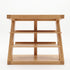 Zetland Natural Solid Oak Small Bookshelf styled with books, décor, and indoor plant in a modern living room