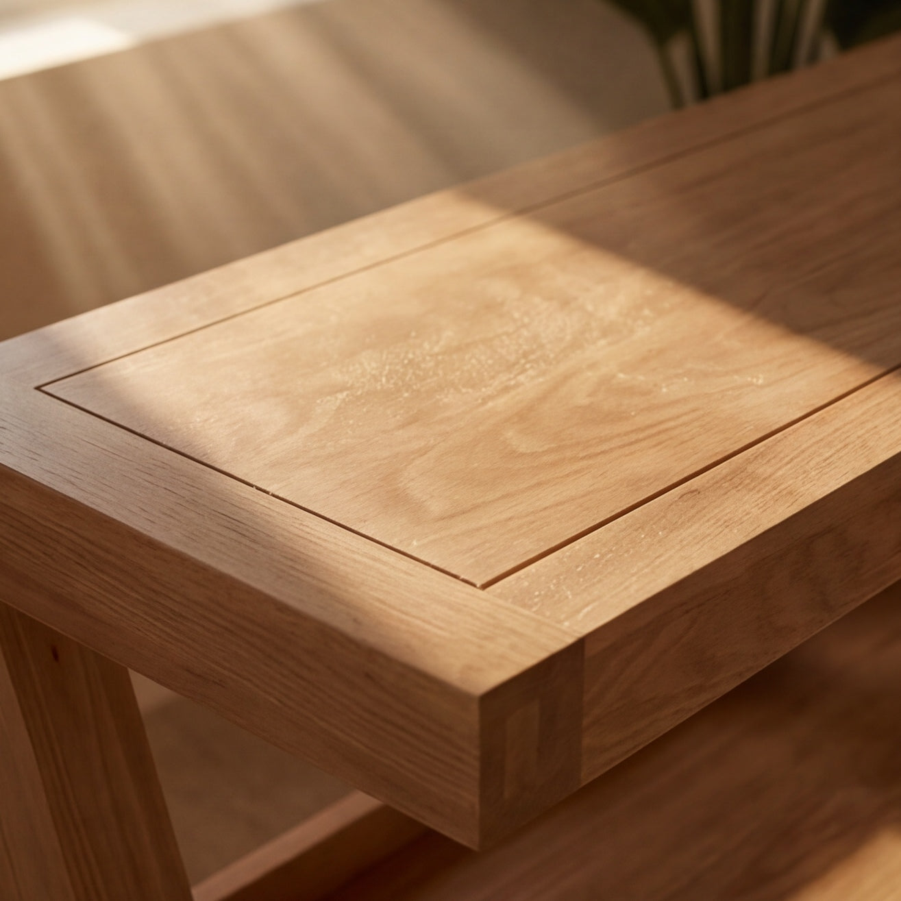 Small solid oak bookcase for displaying books, plants, framed photos, and home décor