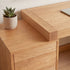 Solid oak work station with wide desktop for laptop, stationery, books, and office essentials