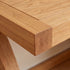 Large solid oak desk with warm natural finish for study, work, and creative spaces