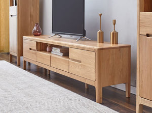 Seattle Natural Solid Oak Entertainment Unit