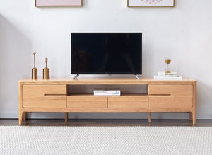 Seattle Natural Solid Oak Entertainment Unit