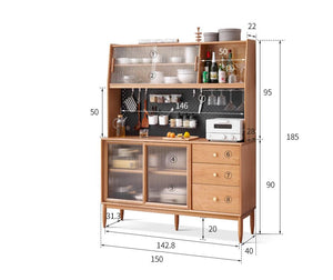 Prunus Solid Cherry Large Buffet With Hutch Dresser