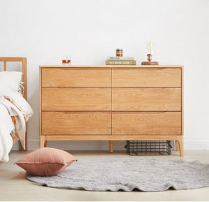 Berlin Natural Solid Oak 3 over 3 Chest Drawers - Oak Furniture Store & Sofas