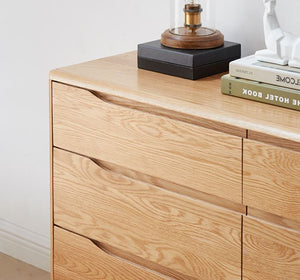 Berlin Natural Solid Oak 3 over 3 Chest Drawers - Oak Furniture Store & Sofas