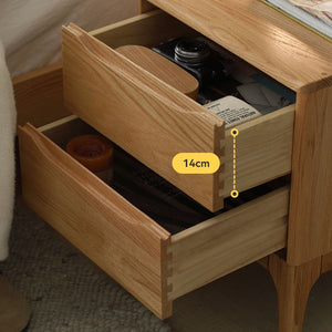 Berlin Natural Solid Oak Bedside Table - Oak Furniture Store & Sofas