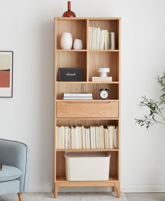 Berlin Natural Solid Oak Bookcase