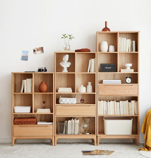 Berlin Natural Solid Oak Bookcase - Oak Furniture Store & Sofas