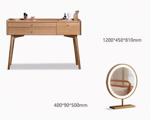 Beverley Natural Solid Ash Dressing Table - Oak Furniture Store & Sofas