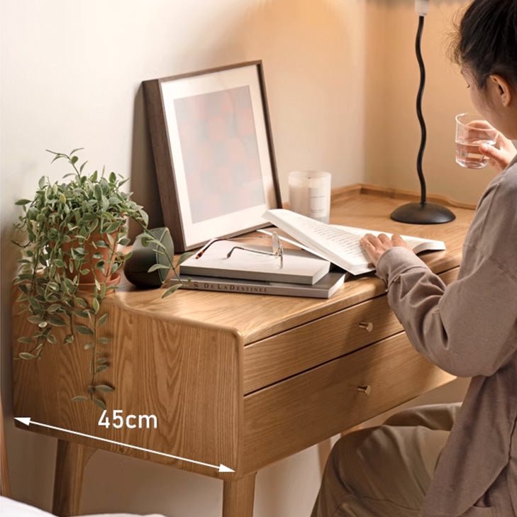 Beverley Natural Solid Ash Dressing Table - Oak Furniture Store