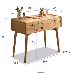 Beverley Natural Solid Ash Dressing Table - Oak Furniture Store & Sofas