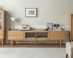 Beverley Natural Solid Oak TV Unit - Oak Furniture Store & Sofas