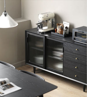 Boden Charcoal Solid Oak Sideboard - Oak Furniture Store & Sofas