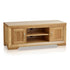 Chamfer Solid Oak 2 Doors TV Unit - Oak Furniture Store
