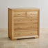 Chamfer Solid Oak 2 over 3 Chest of Drawers - Oak Furniture Store