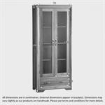 Chamfer Natural Solid Oak Glazed Display Cabinet - Oak Furniture Store & Sofas