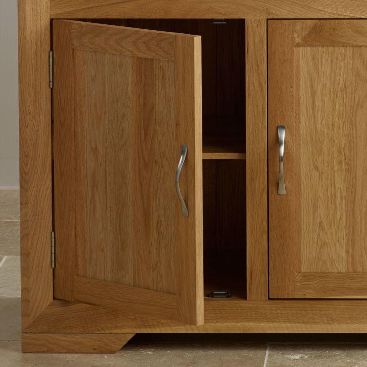 Chamfer Solid Oak Large Sideboard - Oak Furniture Store