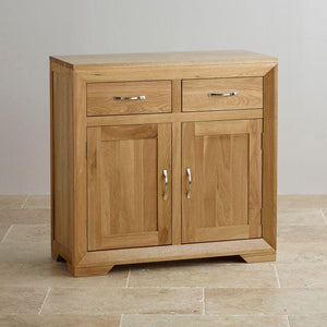 Chamfer Natural Solid Oak Small Sideboard - Oak Furniture Store & Sofas