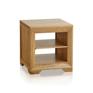 Chamfer Shelf Lamp Table - Oak Furniture Store & Sofas