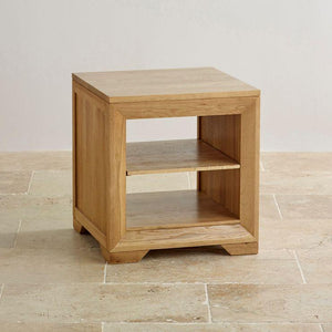 Chamfer Shelf Lamp Table - Oak Furniture Store & Sofas