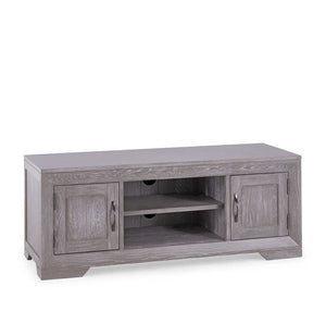 Chamfer Solid Oak 2 Doors TV Unit - Oak Furniture Store & Sofas