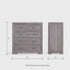 Chamfer Solid Oak 2 over 3 Chest of Drawers - Oak Furniture Store