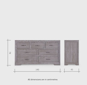 Chamfer Solid Oak 3 over 4 Chest of Drawers - Oak Furniture Store & Sofas